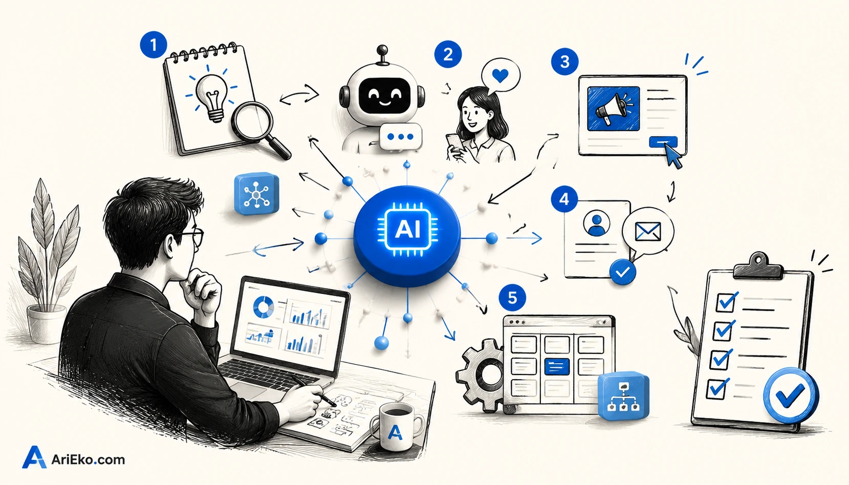 Cara Memakai AI untuk Bisnis: Dari Konten, Customer Service, sampai Follow-Up Leads - featured image